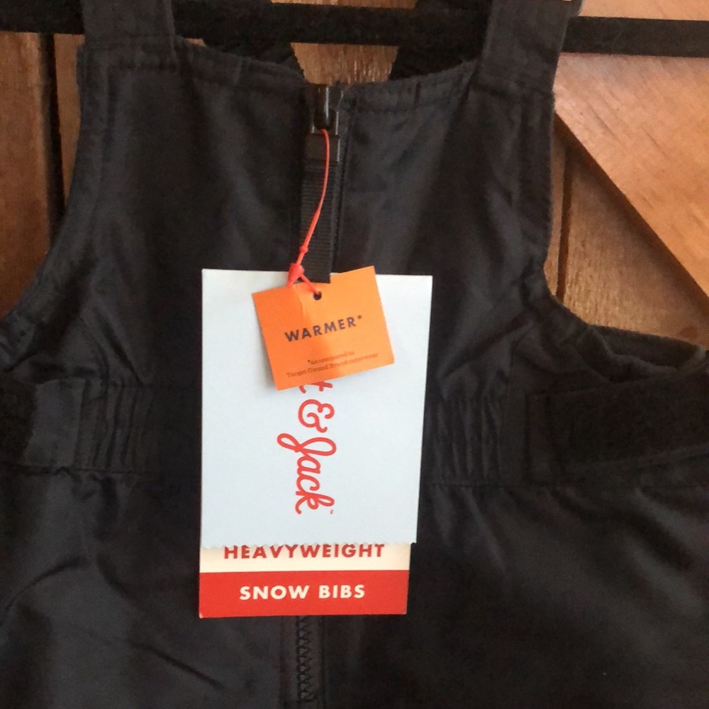 NWT CAT & JACK Heavyweight Black Snow Bib Infant Size 18 Months - Picture 2 of 4